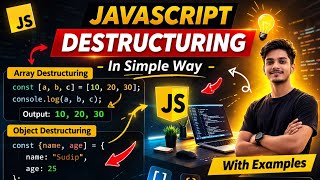 JavaScript Destructuring Explained in Bangla 🔥 | Array & Object Destructuring for Beginners