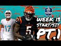 Week 13 Players you MUST Start & Sit Pt. 1 | *LIVE* Chat Q&A Fantasy Football Advice