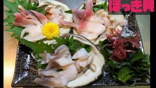 【ほっき貝】拳サイズの大きいほっき貝を生で食べる！【簡単調理】【素人でも出来るお魚調理】