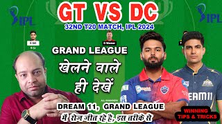 GT vs DC Dream11 Analysis | GT vs DC Today Dream11 Team | Gujarat vs Delhi IPL match prediction