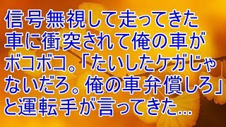 スカッとする話　信号無視して走ってきた車が衝突してきた。「たいしたケガじゃないだろ。俺の車どうしてくれる？」と言ってきた…【スカッと！あこりこEX】