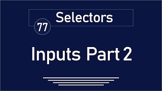 77 - ( jQuery Tutorial ) Selectors : enabled , disabled
