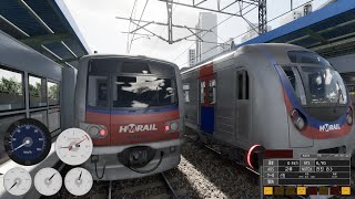 模擬首爾地鐵-出隧道電力轉換 (首爾站→永登浦站)Hmmsim metro 2021