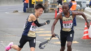 【箱根駅伝2区】“史上最速”東京国際大・エティーリが区間新！1時間5分31秒に「うれしい」と満面笑み