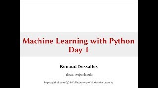 QCB Collaboratory | Machine Learning with Python | Day 1