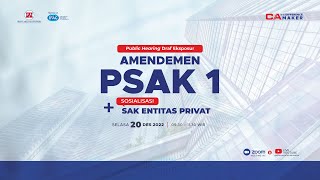 Dengar Pendapat Publik DE Amendemen PSAK 1: Penyajian Laporan Keuangan