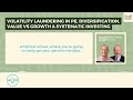 volatility laundering in pe international diversification value vs growth and systematic investing