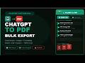 How to Save Multiple ChatGPT Conversations to PDF at Once