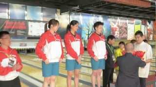 Women's Trios Silver, New Hui Fen, Amanda Ng \u0026 Daphne Tan (Singapore) - Asian Championship 2012