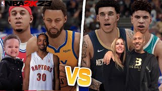 Curry family vs Ball family 3 point contest | NBA 2k23 (CRAZY ENDING)