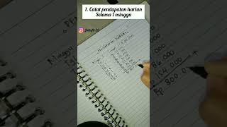 Budgeting mingguan untuk pendapatan harian (gaji tidak tetap ) || budgeting #shorts #shortvideo