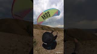 How to inflate your speed-wing in 15mph headwind #mountain #paragliding #speedflying