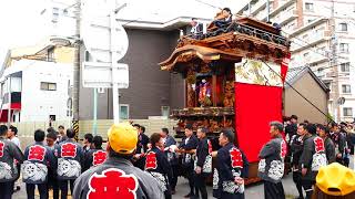 常滑祭・常滑地区祭礼2018 P1030127瀬木・世楽車　竹内電機角