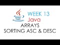 Arrays Sorting ASC and DESC | Computer Programming 2 (Java)