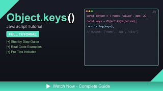 🎓 Object.keys() - Complete JavaScript Tutorial