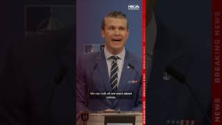 Defense Sec. Pete Hegseth held a press conference in Brussels, Belgium