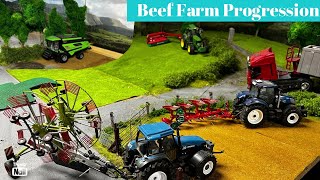 BIG PROGRESS ON THE BEEF/SHEEP FARM + How To Make Realistic 1/32 Trees! - Model Farm Build #6