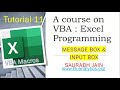 VBA Tutorial 11 InputBox & Message Box (MsgBox)