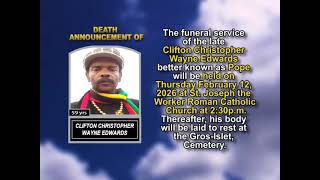Clifton Christopher Wayne Edwards ~ Short Obituary
