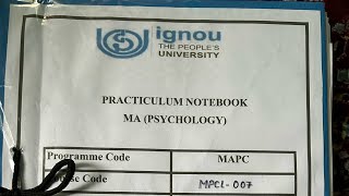 IGNOU MAPC First Year Practical No 1: Behaviour Testing 16PF.