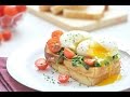 Quick & Easy Recipe Myfunfoodiary: Spinach on Toasted Bread with Soft Eggs