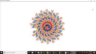 Python Turtle Graphics Rainbow Triangle Flower