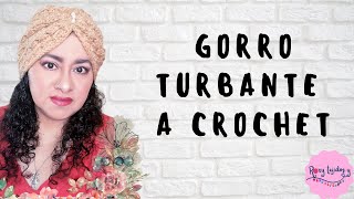 GORRO TURBANTE A CROCHET