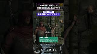 【Skyrim】極悪非道なレベル上げ！武器と回復のスキルを上げよう！ #skyrim #スカイリム#shorts#レベル上げ#スキル上げ