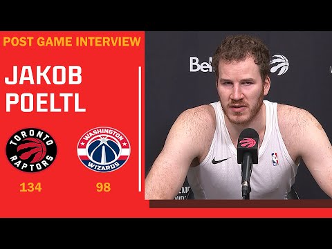 Jakob Poeltl Postgame Interview – Raptors vs Wizards 2023-24 NBA Preseason
