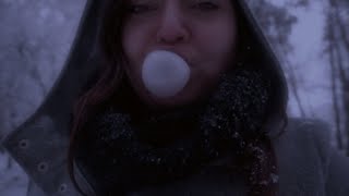 Lofi ASMR in the Snow ❄ Bubblegum Blowing \u0026 Winter Sounds!