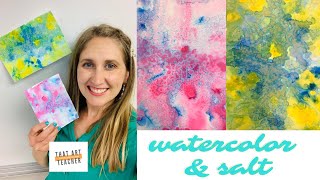 Watercolor and Salt Technique | Watercolor Backgrounds Tutorial for Beginners