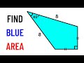 Find area of blue shaded region | Math Olympiad Geometry Question | Important Skills Explained