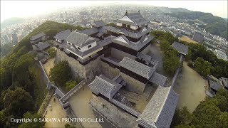 Castle in Japan with Drone View 松山城 ドローン 空撮 愛媛