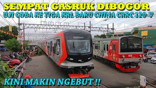 MAKIN NGEBUT !! Uji Coba Kereta KRL Baru CHINA CRRC SFC 120V, Sempat Gasruk Di Stasiun Bogor !!