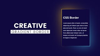 Creative Glowing Gradient Border Effects | Html CSS