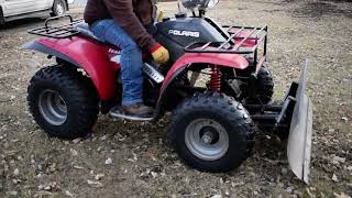 1988 Polaris Trail Boss 4X4 ATV With Snow Blade