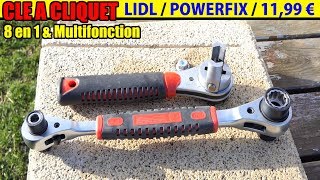 clé a cliquet lidl powerfix 8 en 1 et multifonction ratchet spanner Ratschenschlüssel test