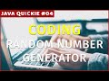 Random Number Generators Coded in UNDER 3 MINUTES | Java Quickie #04