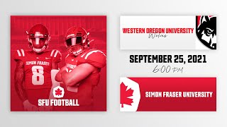 SFU Football vs. Western Oregon University - September 25th, 2021