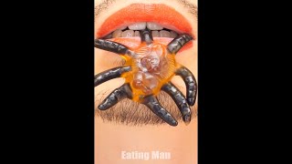 ASMR Trolli TARANTULA GUMMY eating sounds mukbang