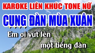 Liên Khúc Nhạc Đỏ Karaoke Cung Đàn Mùa Xuân Nhạc Sống Khánh My | Tone Nữ Dễ Hát Nhất