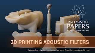 3D Printing Acoustic Filters | Two Minute Papers #109