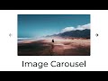Image Carousel using HTML, CSS,  Vanilla JavaScript