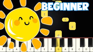 You Are My Sunshine - Folk Song | Beginner Piano Tutorial | Easy Piano