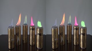 3D有趣實驗：五彩焰色瓶（Multicolored Flame Bottles）偏光