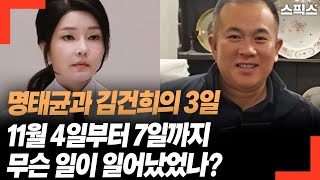 명태균과 김건희의 3일. 2024년 11월 4일부터 7일까지 무슨 일이 일어났었나?