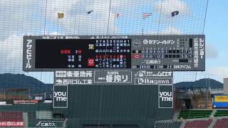 マツダスタジアムでの2軍戦　カープラッキーセブン　スライリーも登場