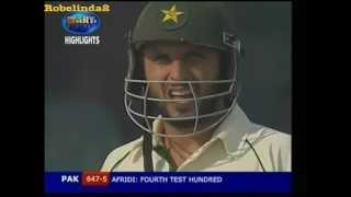 Shahid Afridi 103 vs India 7 SIXES! 1st test 2006