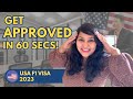 How to get your USA F1 visa APPROVED in 60 secs - Step by step guide 👩‍🏫 🧑‍🏫 |  Fall 2023 🇺🇸