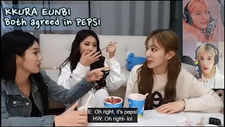 [꾸라] 밀키스 아니라, 펩시요 | Kkura drink Pepsi, not Milkis |  咲良はミルキスではなくペプシを飲む。